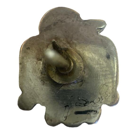 Vintage Sterling Artist Signed Native American Zuni Thunderbird Pin - Picture 4 of 5